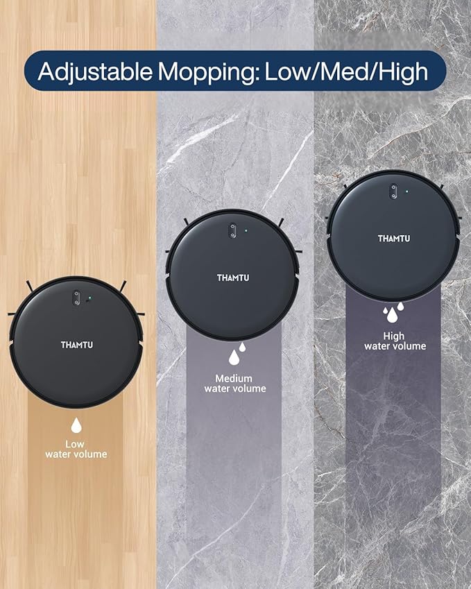 Robot Vacuum Cleaner, Super Thin, Powerful Suction Vacuum Robot, Self-Charging Robotic Vacuum Cleaner, Cleans Hard Floors to Low-Pile Carpets, Black