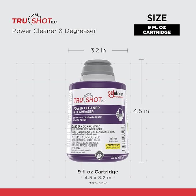 TURSHOT 2.0 POWER CLEANER & DEGREASER 9OZ, 4 PACK