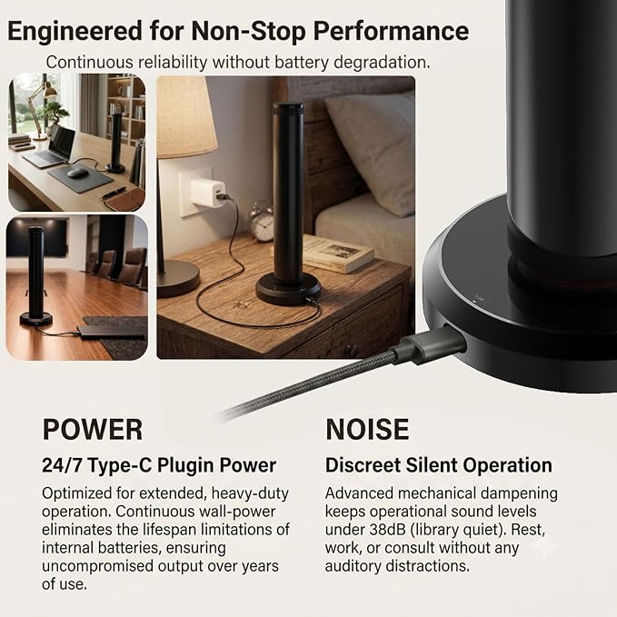 Waterless Essential Oil Diffuser Cold Air Nebulizing Desk Scent Diffuser | Smart essential oil diffuser large room. A sleek office diffuser and bluetooth diffuser for pure fragrance