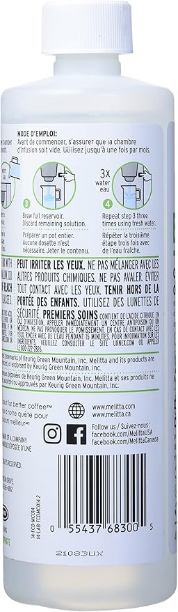Melitta EcoClean Coffee & Espresso Machine Descaler 414Ml 14Oz