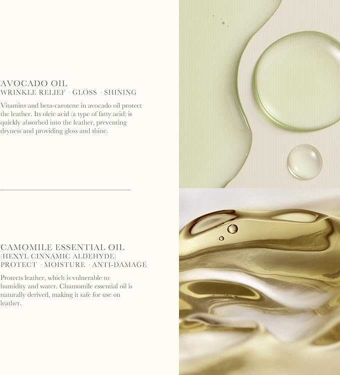 Leather Conditioner Essence for Luxury Handbags, Couches, Purse, High-End Care for Fine Leather Oil Type Made in Korea