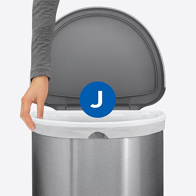 simplehuman Code J Custom Fit Trash Can Liner, 3 refill packs (60 Count), 30-45 Liter / 8-12 Gallon