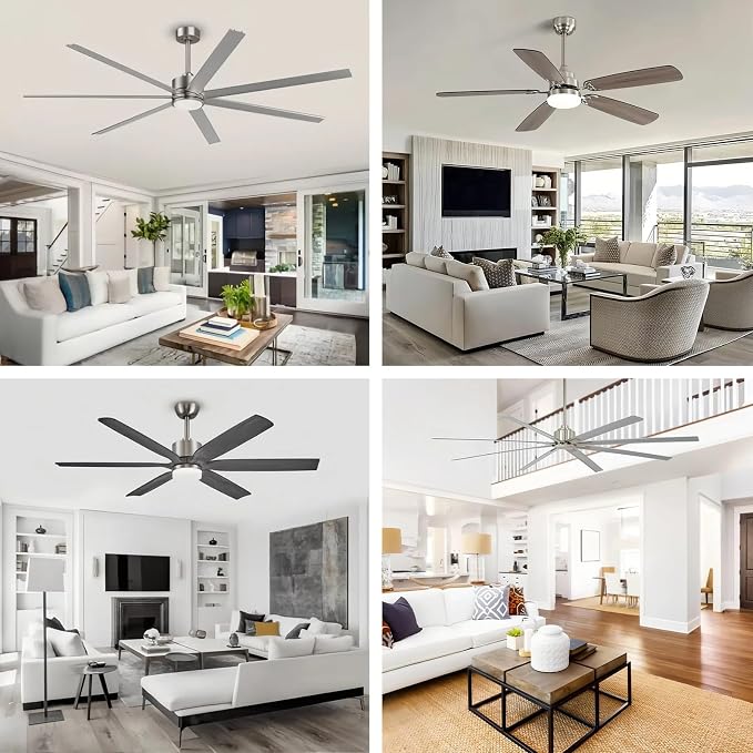 48 Inch Nickle Ceiling Fan Downrod, 1" Diameter Ceiling Fan Extension Rod (No Threads) with 5 x 18-AWG Wires,Universal Down Rods for Ceiling Fans,Easy Installation