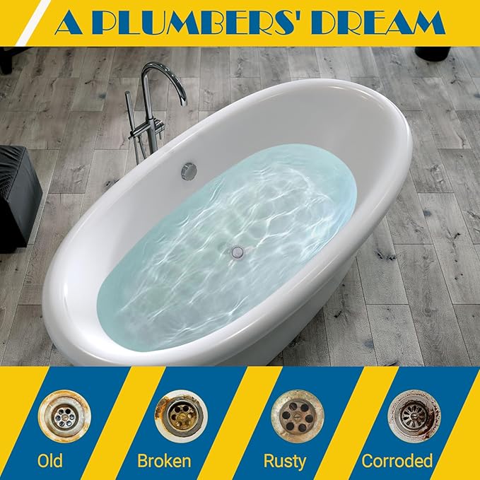 1.5'' Tub Drain Extractor, 8PCS Pipe Nipple Extractor Set with 1-inch Socket, Remove the Old, Broken, Stubborn, Rusted Drain Tub Bathtub Remover, Strong Grab Plumbing Tools with Storage Case