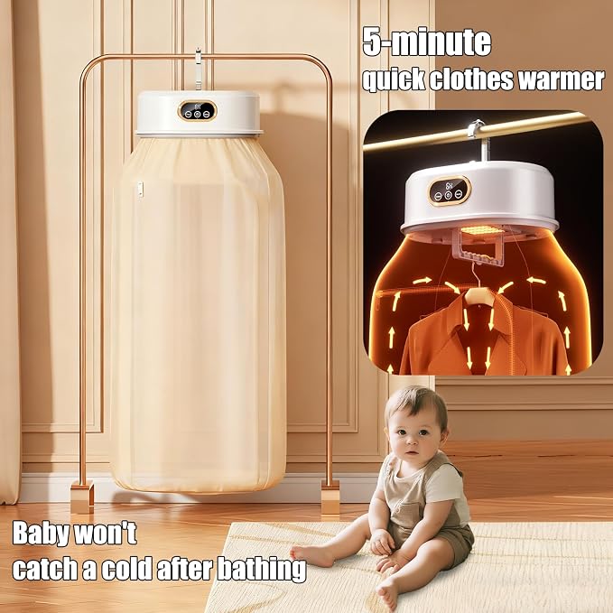 Portable Washer and Dryer Bundle - Foldable 16L Washing Machine with 3 Cleaning Modes + Quiet Compact Dryer with Adjustable Timer, Perfect for Travel, Apartment, Baby/Intimate Apparel