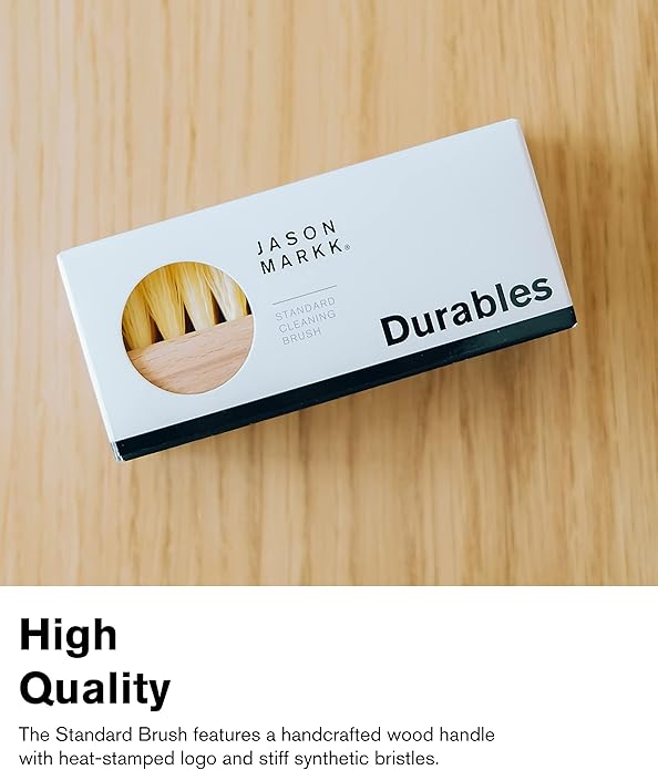 Jason Markk Quick Clean Kit Shoe Cleaner & Standard Cleaning Brush, 3-Piece Set, Ready-To-Use Foam, Delicates & Standard Brush, Sneaker Care, Ideal for Footwear