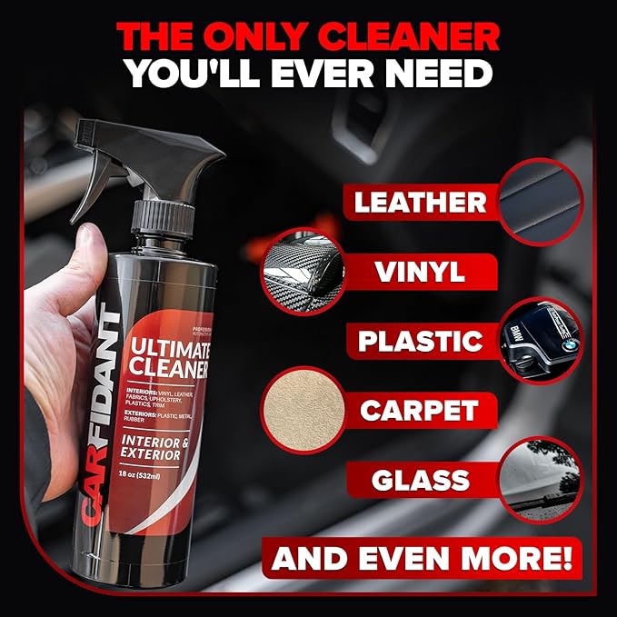 Carfidant Bug Remover Heavy Duty for Car Exterior with Ultimate Cleaner for Car Interior