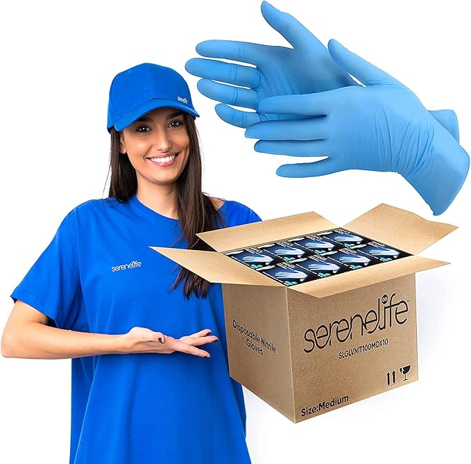 1000 Pcs Nitrile and Vinyl Blend Gloves - Soft Industrial Grade Gloves