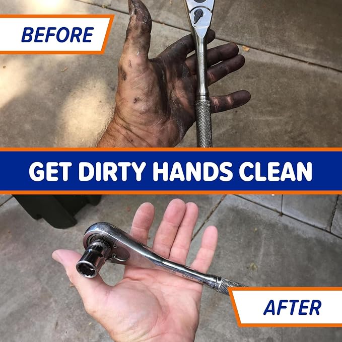 M/A Wonder Scrub - Industrial Strength Mechanic Hand Cleaner - Heavy Duty Walnut Shell Soap | Heavy Duty Nail Brush (400 ml bottle & Brush)