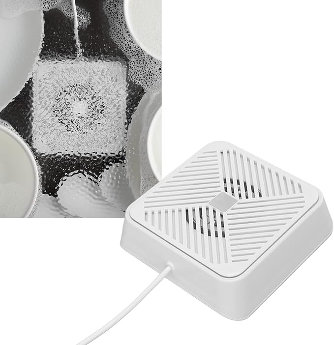 Mini USB Ultrasonic Dishwasher, Portable Dish Washing Machine Cleaner for Home Kitchen Apartment, Wshing Tools for Dishware Fruit Vegetable (White)