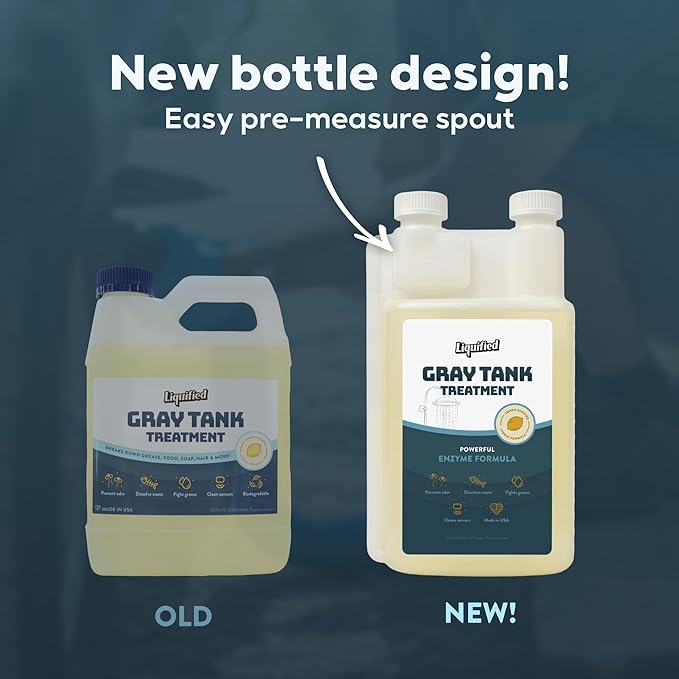 Liquified RV Toilet Treatment - Gray Holding Tank Digester - Odor Eliminator - Lemon Scent - Matts RV Reviews - 3 Pack