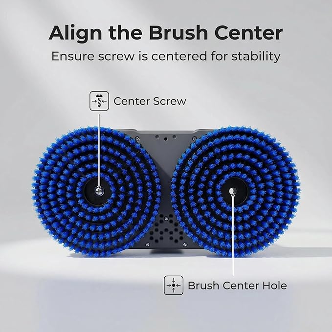 6Pcs 3897A Mop Brush Pad Replacement for Bissell Spinwave Steam Mop 20393、20399、23159、23157、3897A、 2124、3712 Professional Cleaning and Polishing for Deep Cleaning Hard Floors (2Brush+4Disposable Pad)