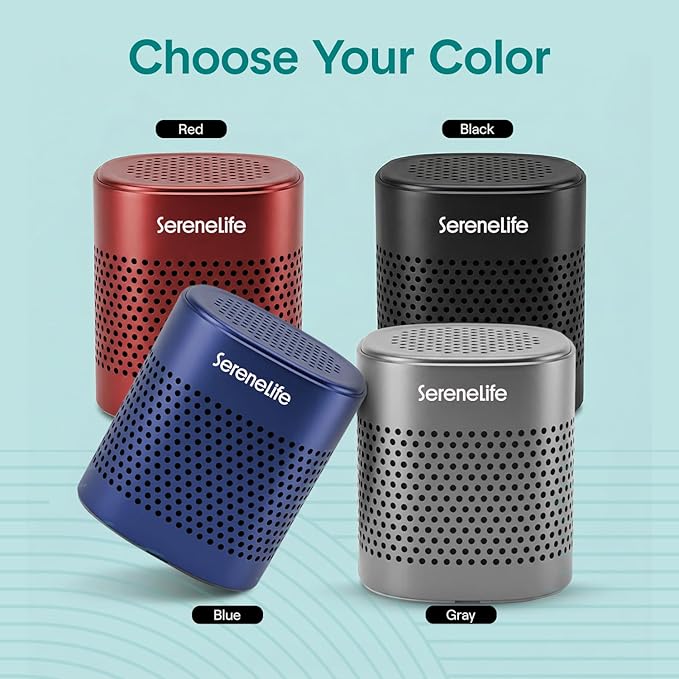 SereneLife Fridge Deodorizer & Odor Eliminator, Multi-Use Refrigerator Deodorizer Aluminum Pod for Freezer, Closet, Car, Shoes & Enclosed Spaces, Compact, Reusable & Lasts Up to 10 Years (Blue)