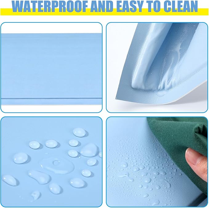 Blushtier 4 Pcs No Frost Anti Ice Freezer Mat Refrigerator Liners Washable Refrigerator Mats Blue Fridge Mats Fridge Accessories for Refrigerator Deep Freezer(17.7 x 5.7 Inch)