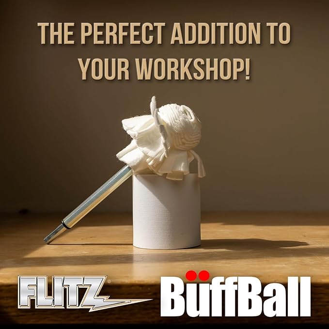 FLITZ Brass and Copper Restoration Kit - 16oz Tarnish Remover, 5.29oz Metal Polish Paste, 16" x 16" Microfiber Cloth and 2" Drill-Attachable BuffBall with 1.76oz Metal Polish Paste