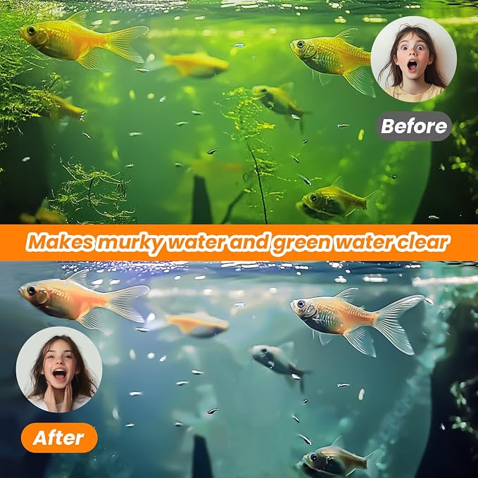 hygger Aquarium Filter with UV Light for 40-80 Gallon Tank, Multi-Use Submersible Fish Tank Filter for Filtration/Algae Clean/Oxygenation/Wavemaker/Circulation