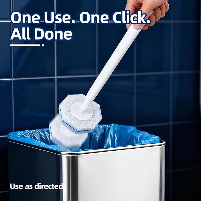 40 Count Toilet Cleaner Refill Pads Compatible with Clorox ToiletWand, High-Density Disposable Toilet Brush Refills for Powerful Scrubbing
