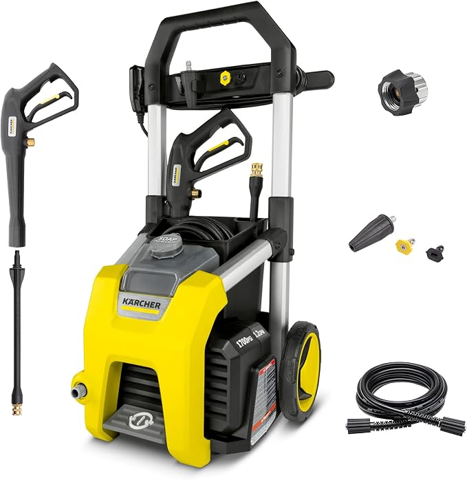 Kärcher - K1700 - Max 2125 PSI - Electric Pressure Washer TruPressure & Kärcher - Pressure Washer Car Wash & Wax Cleaning Soap Concentrate – 1 Gallon