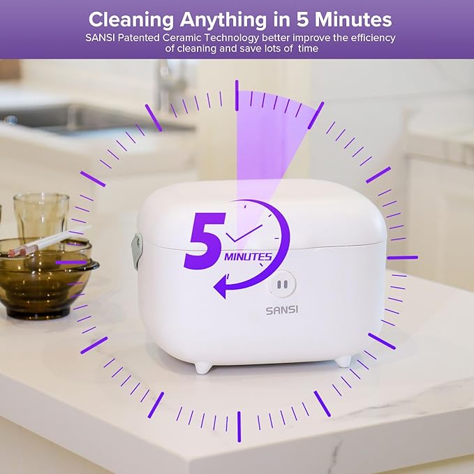SANSI UV Light Sanitizer Box with 360° UVC Chips, Sanitizes in 5 Minutes 5.1L Large Capacity Sanitizer for Baby & The Whole Family (10W)