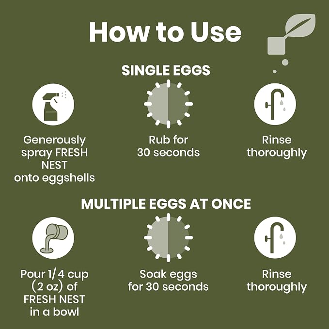 Clean Republic Good Salt Pet Fresh Nest Egg Wash Spray, Natural Cleaner for Freshly Laid Eggs, Made in the USA, 32 Ounce Bottle, 2-Pack