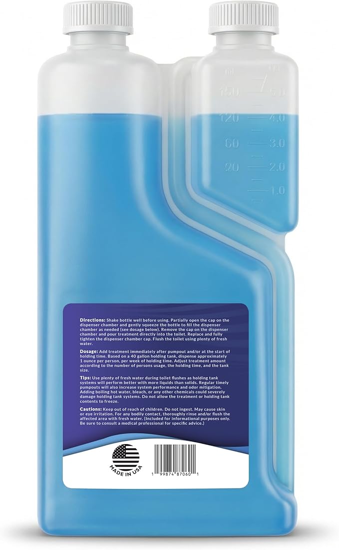 Holding Tank Treatment, Premium Marine Formula, Fresh Clean Scent, 32 Fl Oz, Digest and Liquify Waste, Also for RVs and Campers