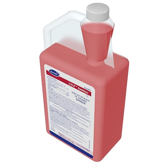 Diversey 5753407 J-512 Sanitizer, Final Step No Rinse Food Contact Kitchen Sanitizer for Utensils & Dishes, AccuMix Concentrate, 32-Ounce