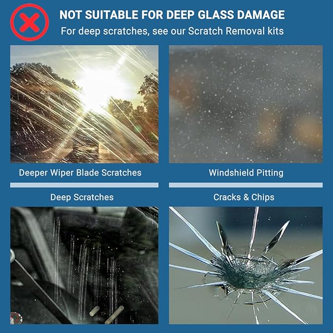 Glass Polish 21003 DIY Windshield Polishing Kit for Electric Drills - Restore Clarity to Windshields and Auto Glass Surfaces