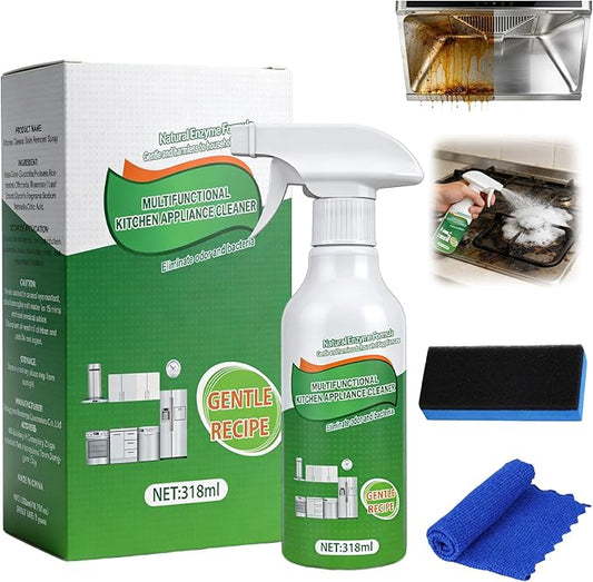 Ion Kitchen Cleaner Stain Remover Spray, Kitchen Foam Spray Cleaner, Multi-purpose Stain & Oil Remover for Oven, Stove, Range Hood & Appliances