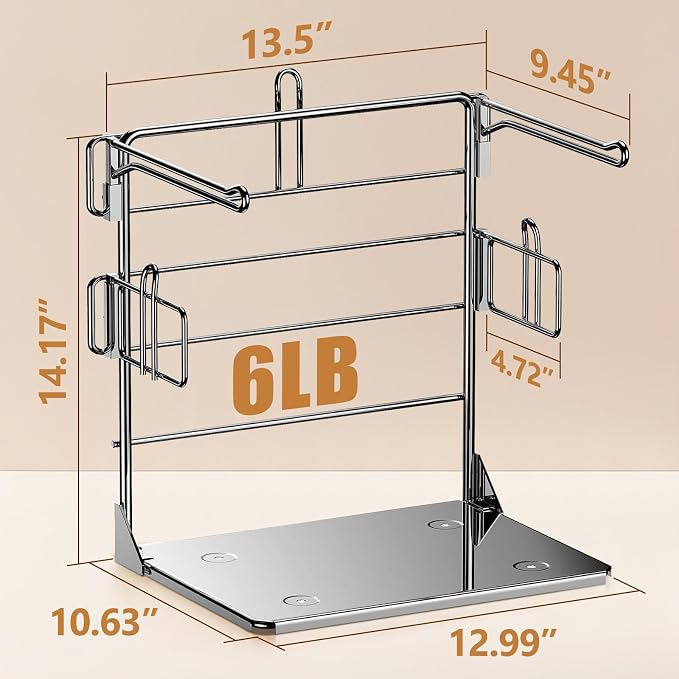 Grocery Bag Holder - Plastic Bag Organizer, Detachable Metal Shopping Bag Holder for Grocery Store & Business