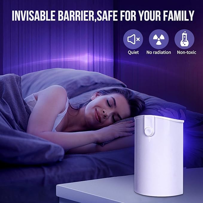 OSVDO Blue UV Light Flying Insect Trap, Plug-in Bug Catcher with 4 Sticky Refills for 100+ Days, Fly Catcher for Flies, Fruit Flies, Gnats, Moths, Silent for Home