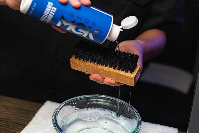Shoe MGK Clean & Protect Shoe Care Kit Shoe Cleaner & Conditioner, Water & Stain Repellent, and Brush