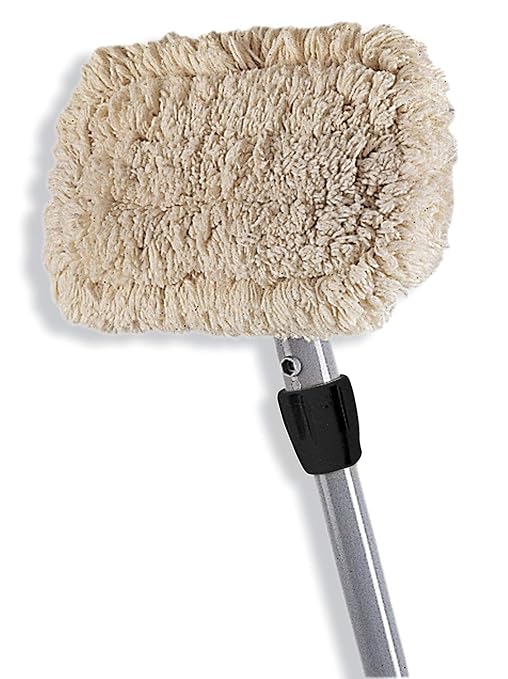 Rubbermaid Commercial 4 Piece Wall Washer Kit, 60-inch Aluminum Handle, Head, and 2 Cotton Pads, for Wall/Ceiling/Floor/Bathroom Cleaning