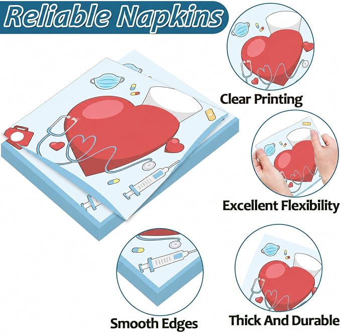 CHUNNIN 96Pcs Happy CNA Week Plates and Napkins Nurse Appreciation Week Party Decorations We Love Our CNAS Dessert Plates Nurse Tableware for 24 Guests CNA Appreciation Week Party Supplies