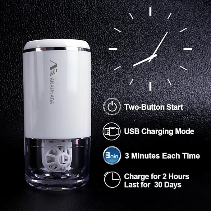 Contact Lens Cleaner, Portable Soft Contact Lens Cleaning Machine with USB Charger, Automatic Vibration Contact Lenses Cleaner Case for Traveling (White)