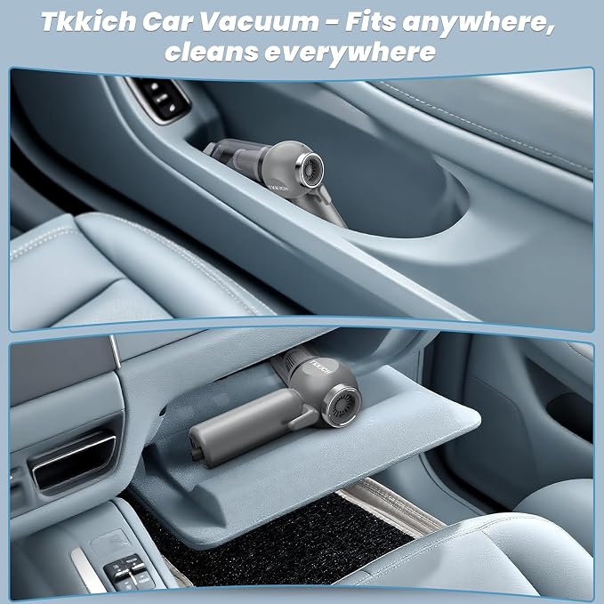 Car Vacuum Portable Cordless,Portable Mini Cordless Cleaner with 18000pa Suction Power,3 Suction Modes,Type-C Charge,7 in 1 mini Handheld Vacuum for Home,Car, Office Desk, Keyboards