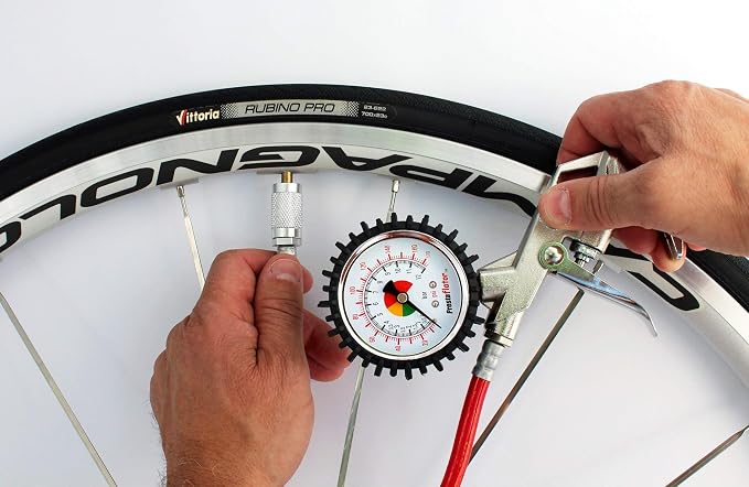 Prestaflator Bike Tire Inflator, Presta & Schrader Valve Air Compressor Tool – Works with Tubeless & Standard Tires – Bike & Car Air Compressor Tire Inflator for MTB & Road Bikes