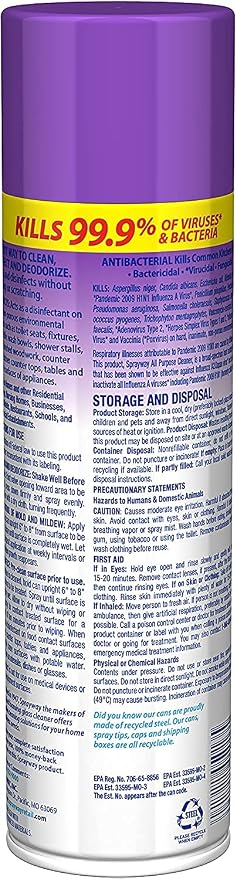 Sprayway All Purpose Cleaner Foaming Spray | Lavender Scent | 19oz | 1 Pack