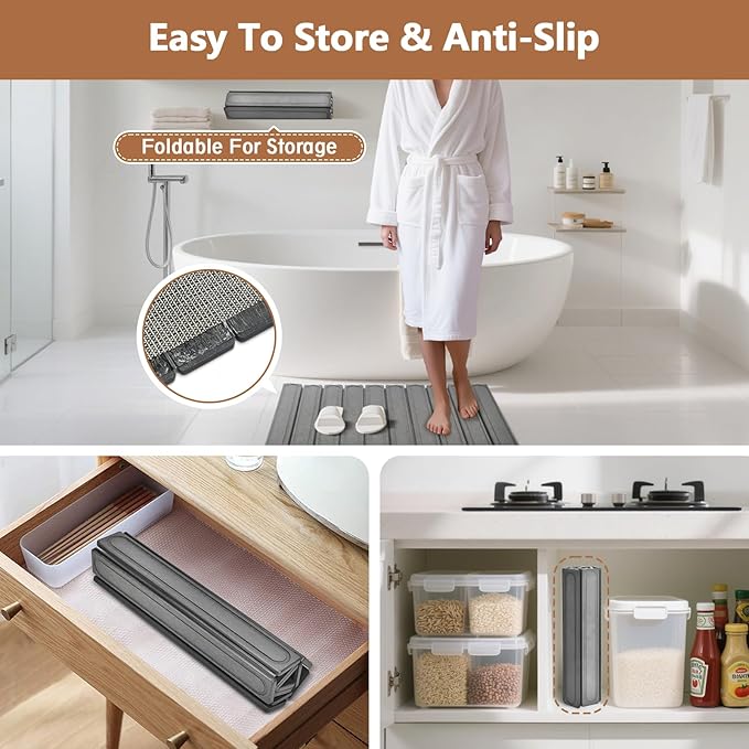 Stone Drying Mat for Kitchen Counter, Fast Dry Dish Drying Mats,Quick Dry Absorbent Collapsible Diatomaceous Earth Bath Mats, Large Stone Bath Mat for Kitchen Dishes Bottles Cups Bathroom