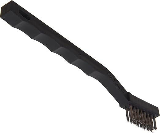 SPARTA Flo-Pac Grout Brush, Utility Brush with Crimped Stainless Steel Bristles for Cleaning, Detail Work, and Janitorial Use, 7 Inches, Black, (Pack of 12)