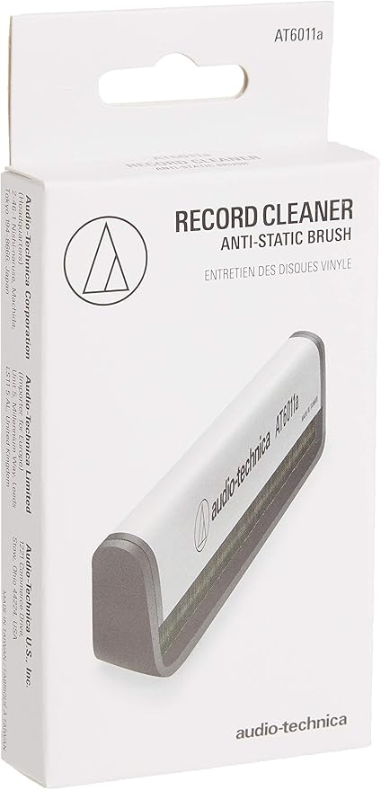 Audio-Technica AT6011a Anti-Static Record Brush & AT607a Cartridge Stylus Cleaner, Brown, 0.33 Fl Oz (Pack of 1)