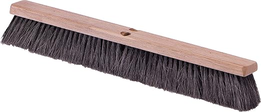 SPARTA Flo-Pac Tampico Floor Sweep, Floor Brush, Broom for Cleaning, 24 Inches, Black, (Pack of 12)