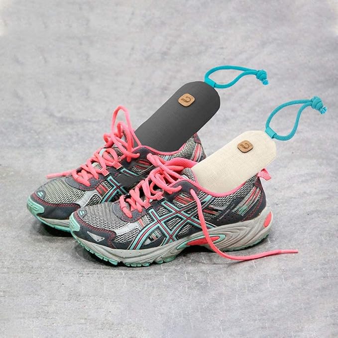 PURGGO Bamboo Charcoal Shoe Deodorizer Air Purifying Bag Bundle [2 Gray + 2 Beige] - Natural Odor Eliminator - Last 365+ Days - No Chemicals - Air Freshener for Shoes, Closet, Gym Bag, Fridge and Car