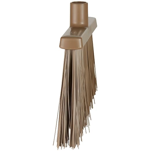 Vikan 291466 Broom, Angle Cut, 11.4" Extra Stiff, Brown