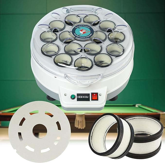 Billiard Ball Cleaning Machine Wool Ring 16 Billiard Ball Cleaner Wool Circle 1 Sheet of Cleaner Felt Long Service Life for Pool Ball Cleaning Machine Replacement Spare Parts