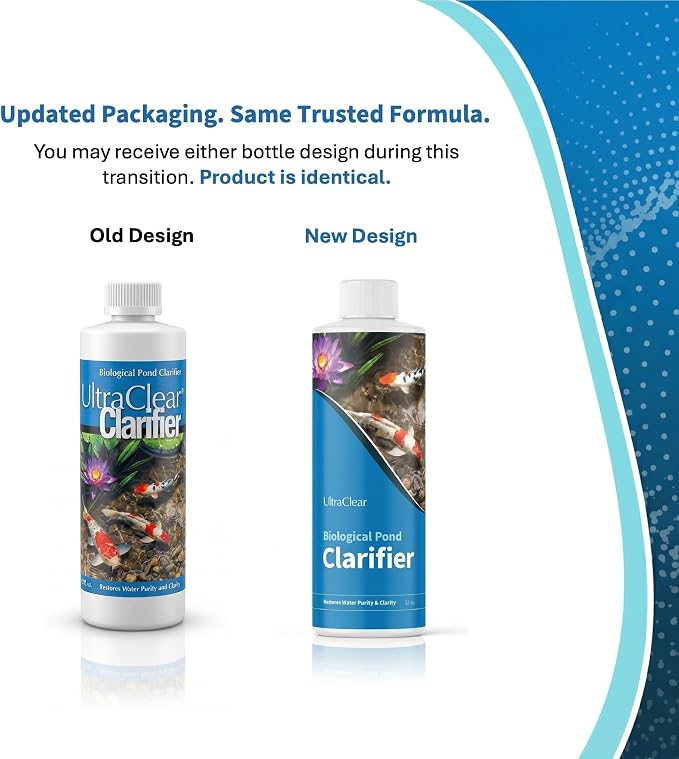 Pond Clarifier for Outdoor Ponds - Concentrated Live Beneficial Bacteria - Treats up to 30,000 Gallons - Clears Cloudy Pond Water - Safe for Fish, Plants, Pets and People