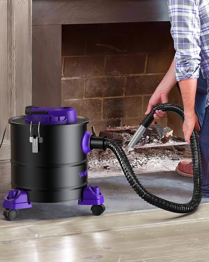 Ash Vacuum + One More Filter Bag & Hepa Filter & Metal Hose