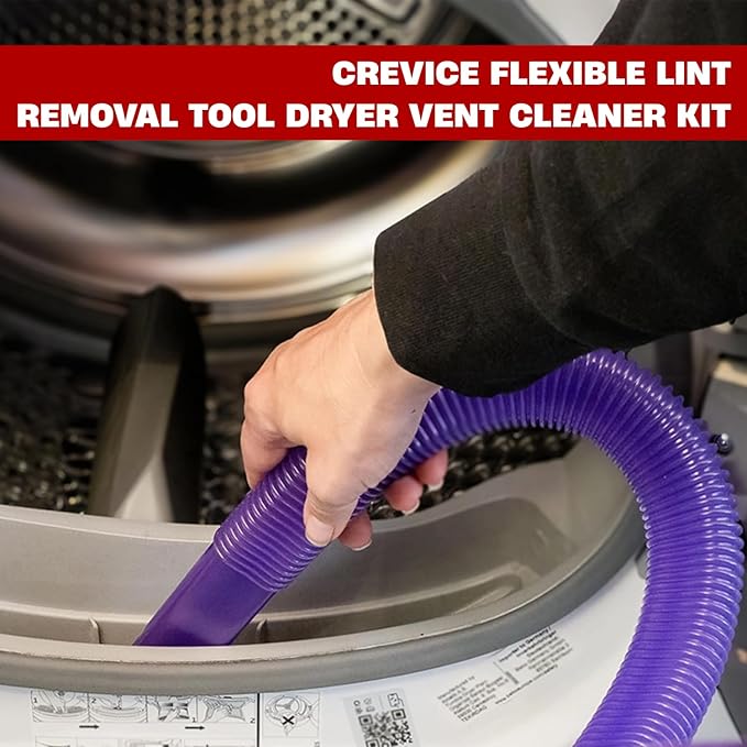 Dryer Vent Cleaner Attachment for Shark Vacuums- Flexible Crevice Tool for Shark NV360 NV350 NV500 NV501 HV300 HV301 HV371 HV372 (Dryer Vent Cleaner - Flexible Crevice Tool)