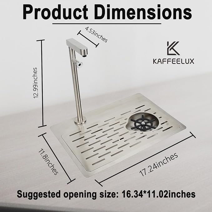 Double headed glass cleaner with faucet, stainless steel glass dishwasher for kitchen sink, bottle dishwashing cup cleaner, sink accessory for home bar faucet (KF78)