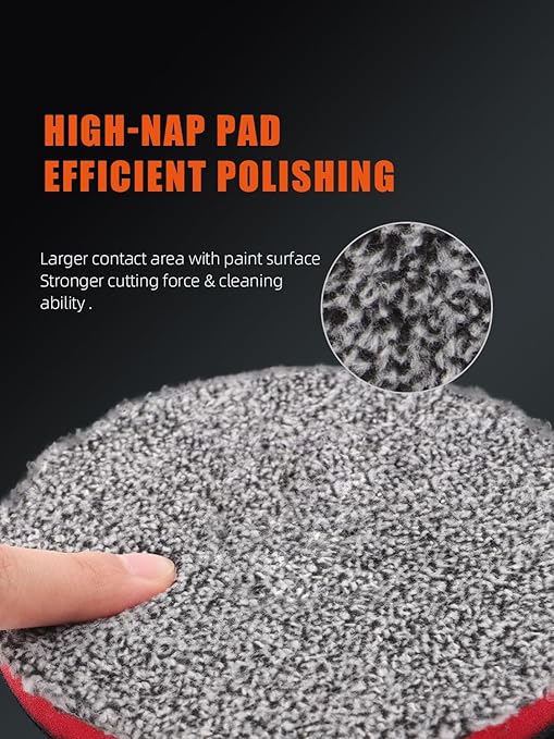 SPTA 3"(75MM) Microfiber Cutting Pads, 3PCS Soft Microfiber Wax Removal, Detailing Wax Applicator, for Waxing and Polishing&Scratch and Vortex Removal Pad, Ultrafine Fiber Pad
