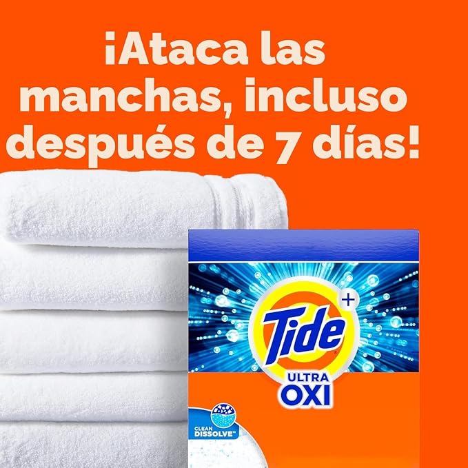 Tide HE Ultra Oxi Powder Laundry Detergent, Original, 250 Ounce